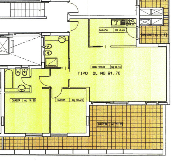 Cartina planimetrica dell'appartamento